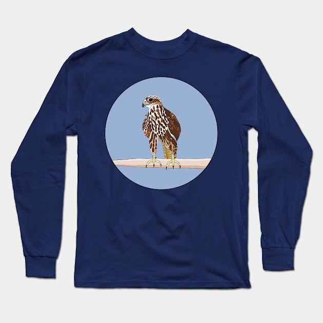 Saker Falcon Long Sleeve T-Shirt by OTLArtwork